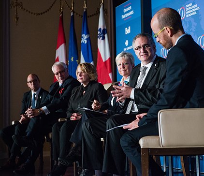 Christine St-Pierre, Pierre Marc Johnson, Marie-Anne Coninsx, Stéphane Forget, Éric Tétrault